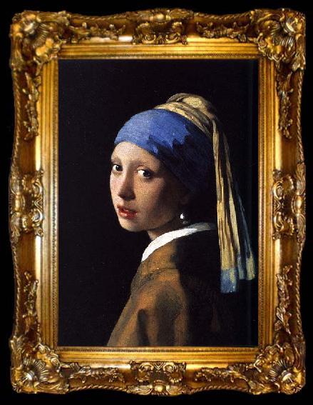 framed  Johannes Vermeer Girl with a Pearl Earring,, ta009-2